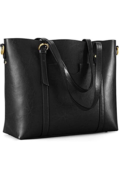 GENERAL Big Tote Soft Genuine Leather Handbag for Women, Classic Elegant Top ...