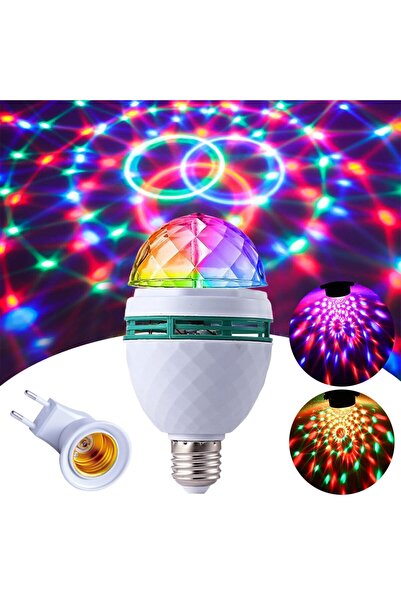 Generic Proiector Efecte Speciale RGB, Bec Rotativ LED 3W, Soclu E27 cu Adapt...