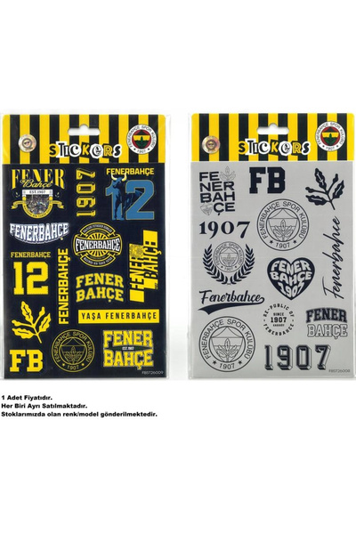 Fenerbahçe Pi̇olent Fbst26019 Fan Sticker Label 1 Yp. Single Color Card