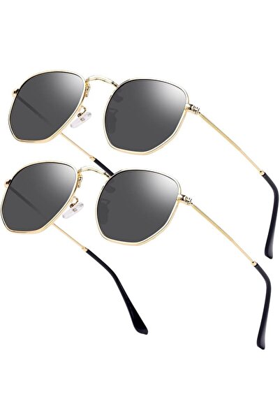 GENERAL Hipster Polarized Hexagon Sunglasses for Men and Women, Small Polygon...