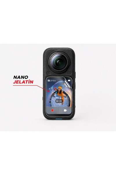 CDA STORE Insta360 X6 Aksiyon Kamera Uyumlu 3 Adet Şeffaf Ekran koruyucu Nano...