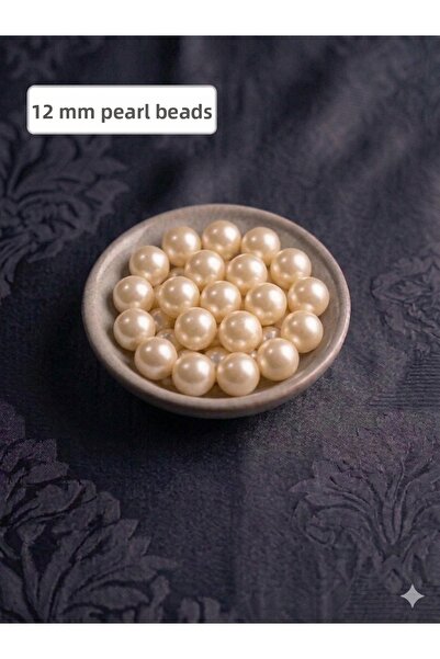 gulora 25 Gr Luxury Plated Pearl Beads (12 mm)