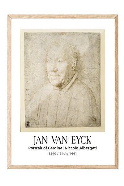 Postifull Jan Van Eyck - Portretul Cardinalului Niccolò Albergati, Tablou înr...