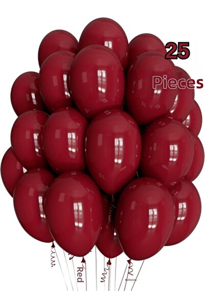 Işıltı Balon Dükkanı Burgundy (Dark Red) Balloons Shiny Party Balloon Graduat...