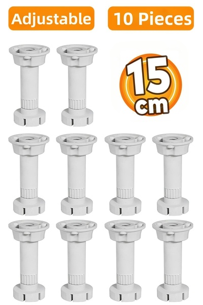 Nex10 Adjustable Cabinet Furniture Sofa Bench Heightening Leg Adjustable Kitc...