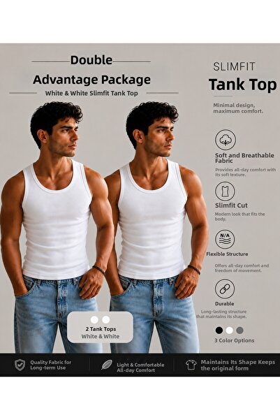 Livik Slimfit Halter Neck Ribbed Men's Sports Athlete Undershirt Flexible Fab...