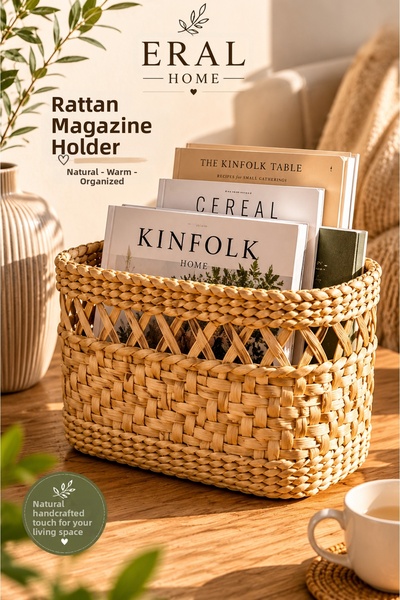 SS ERAL KOOP Decorative Multi-Purpose Organizer Newspaper Magazine Basket Rat...