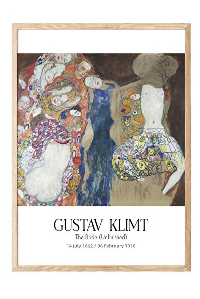 Postifull Gustav Klimt - Mireasa (Neterminat), Tablou înrămat pe lemn, Seria ...