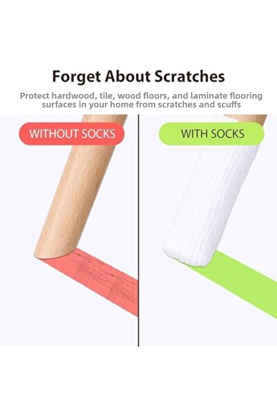Yıldızan Armanex Leg Socks, 16 Pieces White High Elastic Knitted Leg Protecto...