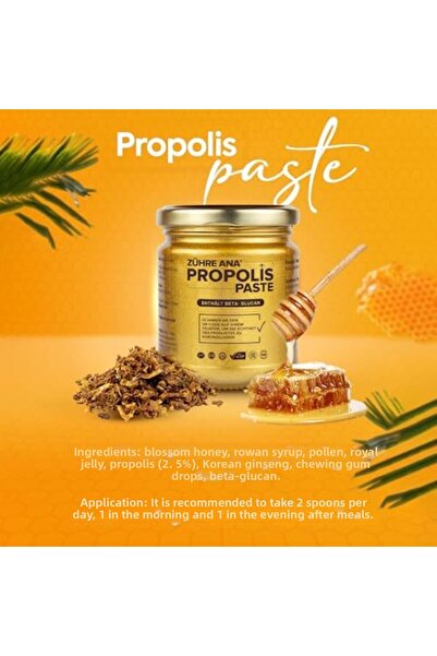 Yıldızan Propolis Paste - Hologram Product with Beta Glucan and Ginseng Addit...