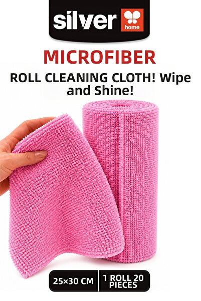 SİLVER HOME Pachet de 20 de cârpe de curățare din microfibră 25x30 cm, multif...
