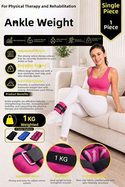 Spor Byfit 1 kg Sand Wrist Weight for Physical Therapy Rehabilitation Strengt...