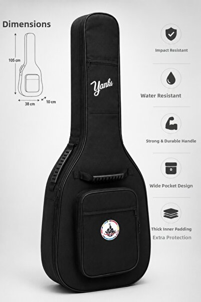 YANKI Egc-38 Electric Guitar Case Padded Waterproof Guitar Bag Softcase