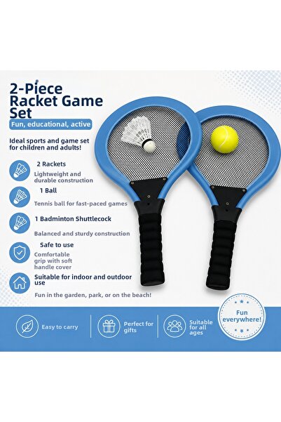 Miro Toys Single Badminton Racket Set, 2 Badminton Rackets, 1 Badminton Ball,...
