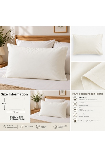 DOĞA EV TEKSTİLİ Doğanın Tüm Renkleri 2-Pack Pillowcases 50X70 - 100% Cotton ...