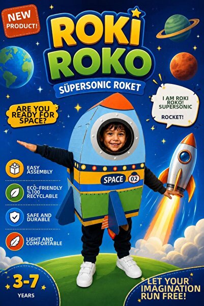 Kardinno Roki Roko Educational Toy Cardboard Wearable Children's Costume Acti...