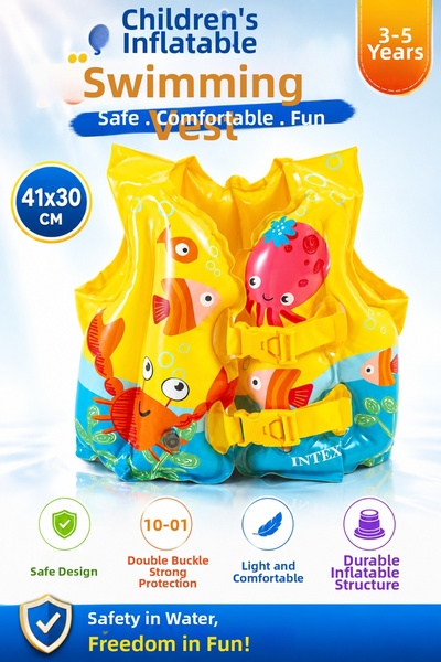YILDIRIM OYUNCAK Children's Inflatable Swimming Vest 41×30cm 3–5 Years Old – ...