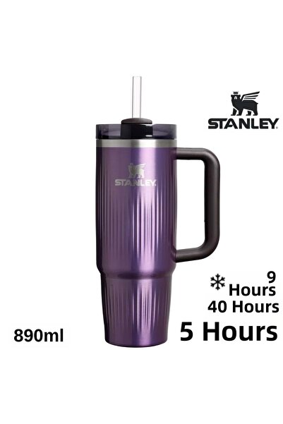 Stanley كويينشر ®   H2.0 كوب ترمس مضلع مع شفاطة 0.89 لتر، قارورة مع شفاطة، أر...