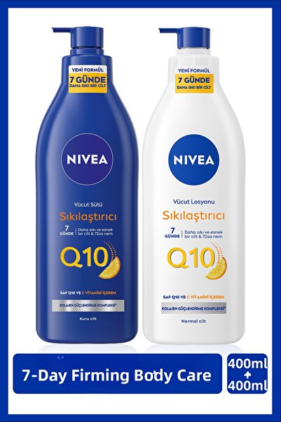 NIVEA Applied Vitamin C for Q10 Salty Body Care Milk (400ml) and Lotion (400ml)