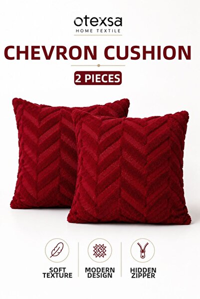 OTEXSA Embossed Textured Spike Patterned 2-Piece Throw Pillow Cover Soft Fabr...
