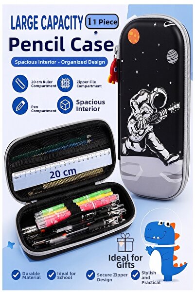 Artlantis Моливник с релефен астронавт и отделения, 1 брой, P-5953, Ученическ...