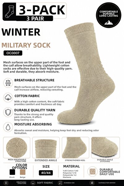 OIL COMPANY Ranger Soft Black Winter Socks Unisex
