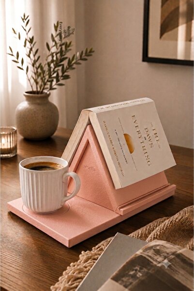 Arvella Studio حامل كتب مزخرف - حامل كتب للقراءة وحامل كتب مع قاعدة على شكل ك...