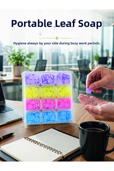 FAROUKİ 24 Pieces of Practical Hygiene with Leaf Soap