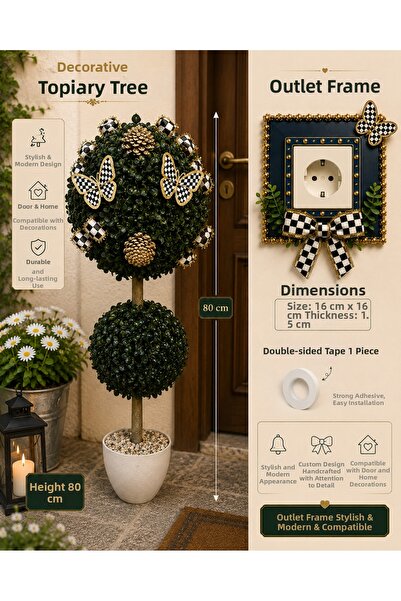Marrone Double Sets Door Ornament Socket Frame Umbrella Holder Door Ornament ...