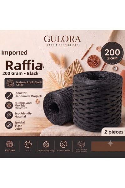 gulora Εισαγόμενο χάρτινο νήμα Ράφια, 2 τεμάχια το καθένα, 200 γραμμάρια, g-1...