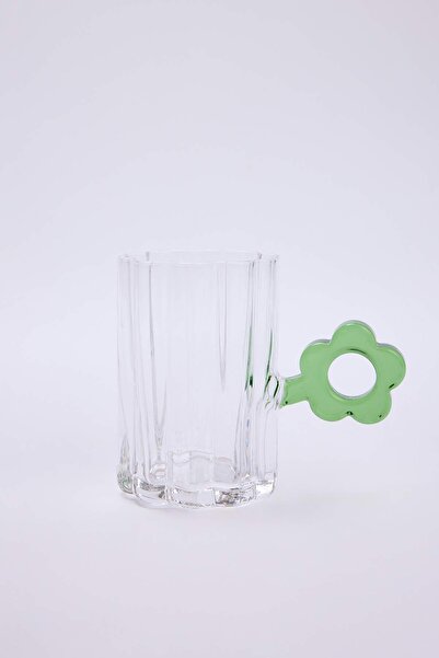 TRENDYOLMİLLA HOME كوب زجاجي بمقبض على شكل زهرة TPHAW27UP00005