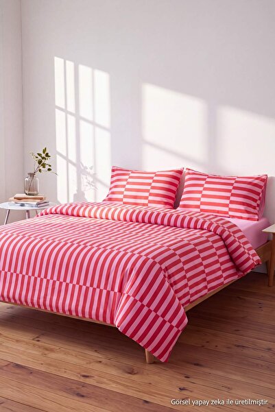 TRENDYOLMİLLA HOME Doppelbett-Bettwäsche-Set mit elastischen Laken und geomet...