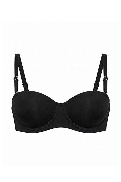 Trendyol Collection Black Single Micro Flat Push up Strapless Bra Thmaw27Su00008