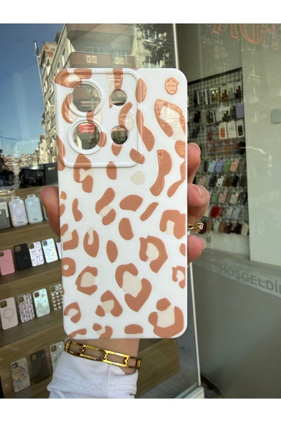 OVADA Vivo Y36 Uyumlu Leopar Desenli Silikon Telefon Kılıfı