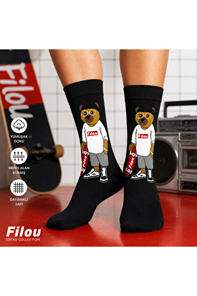 Çorap Kurdu Patterned Character Colorful Socket Socks Çk22