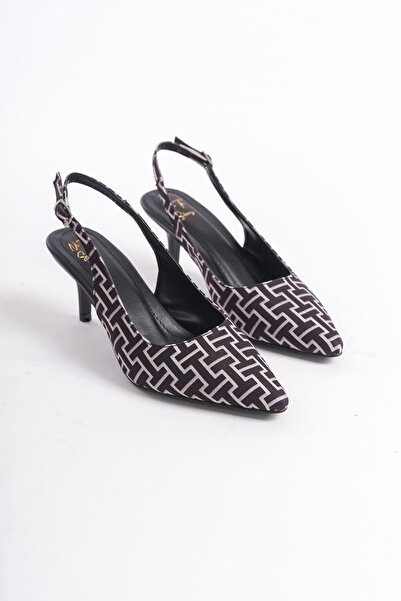 NITU Shoes وأشار اصبع القدم كعب منخفض نمط أسود خنجر