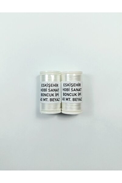 Eskişehir hobi sanat قطعتين من حبل خرز الرمل الأبيض بطول 60 مترًا من حبل ميوك...