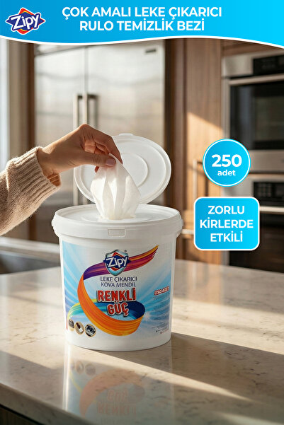 Güçlü Leke Çıkarıcı Islak Kova Mendil 250 Adet Temizlik Bezi