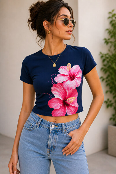 ZAVIXO Γυναικείο Slim Fit Crop Top 100% βαμβακερό, αναπνεύσιμο καλοκαιρινό πρ...