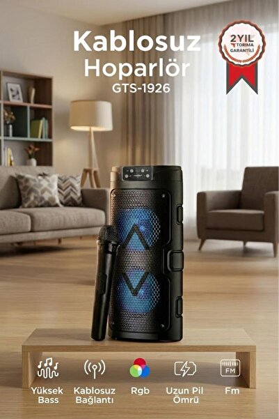 Torima Bluetooth Hoparlör Rgb Işıklı Mikrofonlu Taşınabilir Parti Speaker GTS...