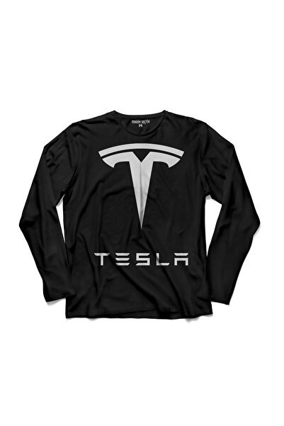 Kendim Seçtim Tesla Motors Nikola Tesla Logo Elon Musk Majica dugih rukava