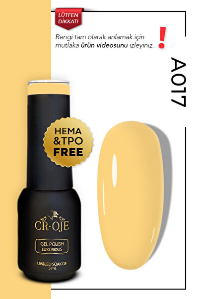 CROJE KALICI OJE Kalıcı Oje A017 - Dark Butter Yellow Sarı (5 ML)