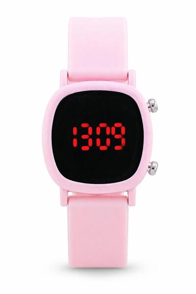 Saattino Pembe Dijital Kız Çocuk Kol Saati Led Ekran Cüzdan Hediyeli ST-304408