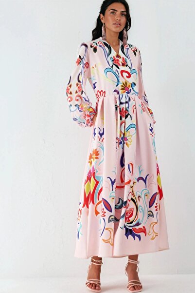 Hiccup Msn Floral Patterned Maxi a Line Dress