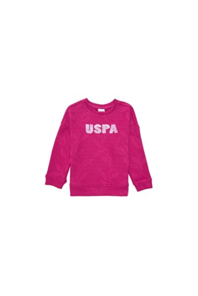 U.S. Polo Assn. يو إس بولو أسن. سويت شيرت بناتي من Uspa بأكمام طويلة وياقة دا...