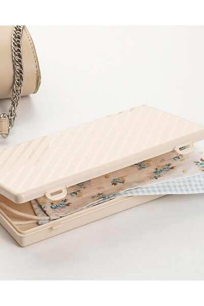English Home Doris Plastik Maske Kutusu 20x11 cm Bej