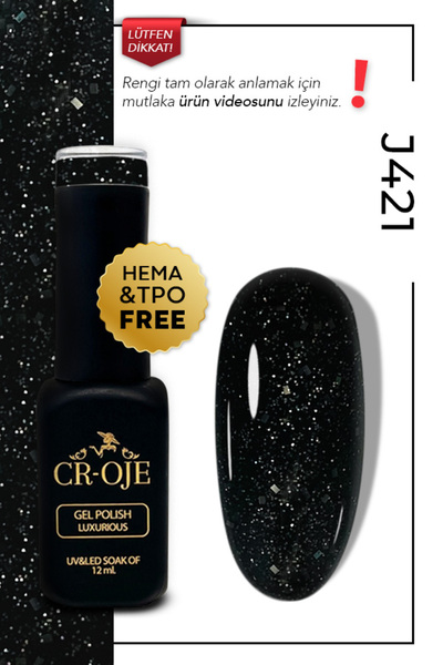 CROJE KALICI OJE Kalıcı Oje J421- Simli (12 ML.)