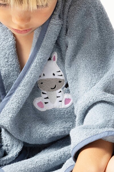 lapinblanc "Joie" Children's Bathrobe Blue