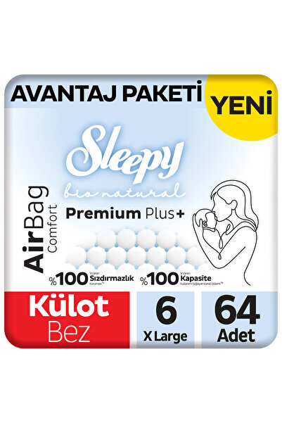 Sleepy Bio Natural Premium Plus Airbag Comfort Avantaj Paketi Külot Bez 6 Num...
