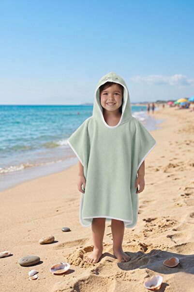 lilico Beach Towel Hooded Girls' and Boys' Bathrobe Poncho Cotton